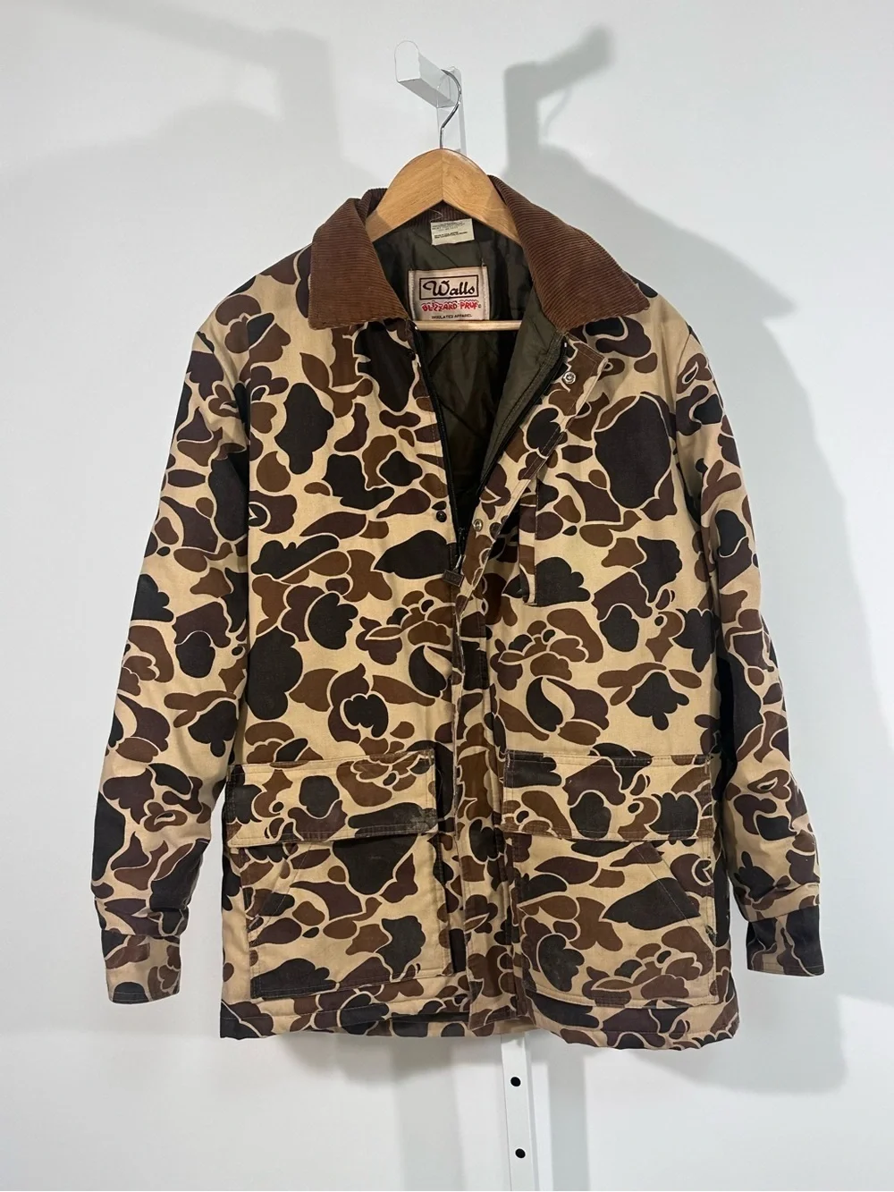 Vintage Walls Blizzard-Pruf Duck Camo Hunting Jacket USA Insulated Field Coat M